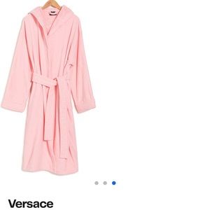 Authentic Versace Pink Hooded Robe